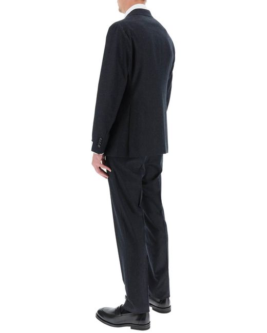 Caruso Black 'aida' Wool Suit for men
