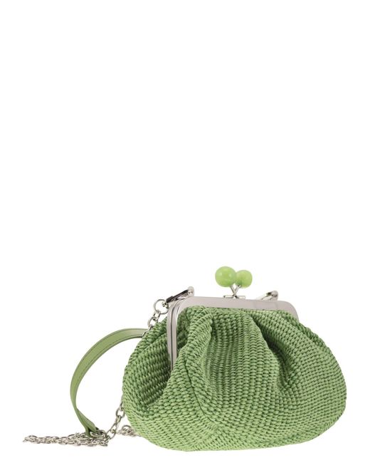 Weekend by Maxmara Green Palmas Raffia Effect Pastry Bag