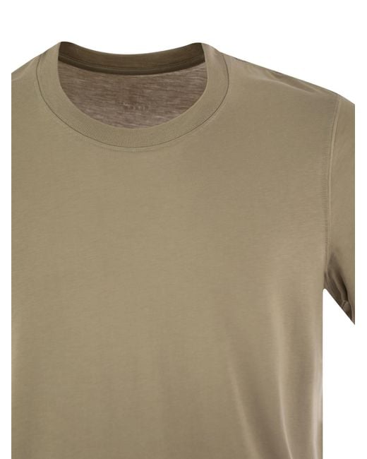 Majestic Gray Majestätische Kurzarm -T -Shirt in Lyocell und Baumwolle