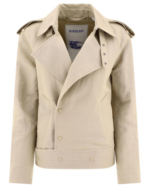 Burberry Natural Short Canvas Trench Coat