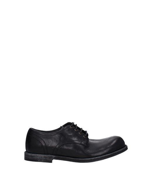 Dolce & Gabbana Black Dolce&Gabbana Derby Re Edition Uomo Pelle Nero for men