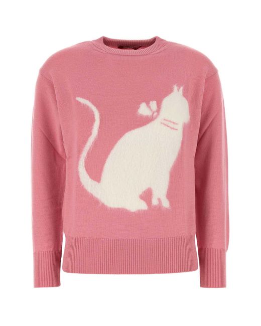 MM STUDIO Pink Wool Hot Sweater