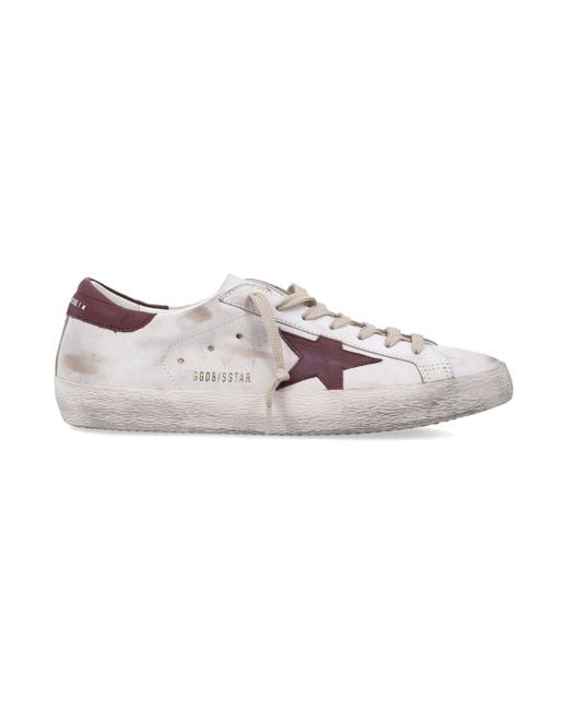 Golden Goose Deluxe Brand Pink Super-star Sneakers White And Red for men