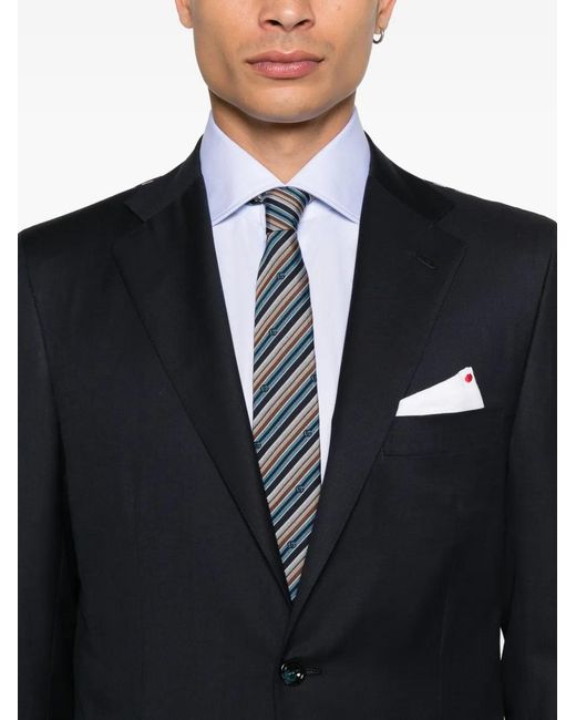 Kiton Blue Single Breasted Suit