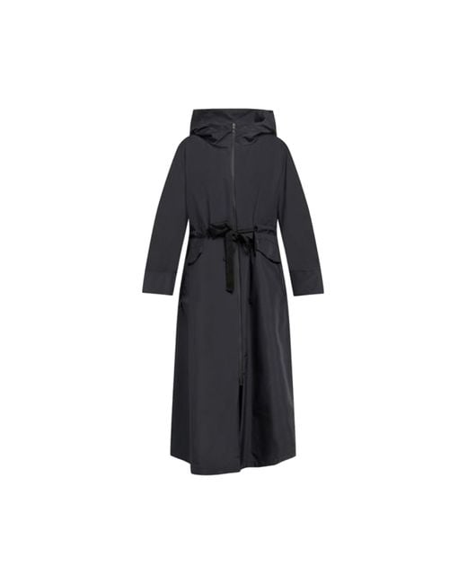 Herno Black Oversized Maxi Rain Coat