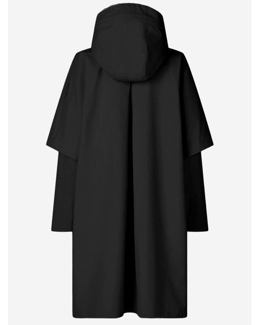 Save The Duck Black Nylon Jacket With Hood