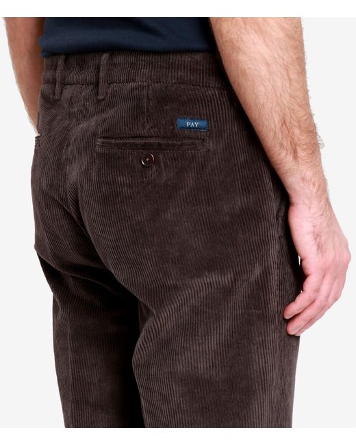 Fay Black Trousers for men