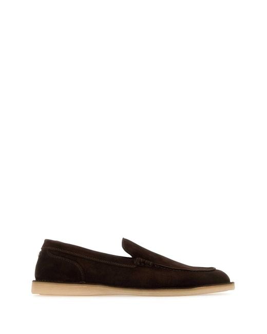 Dolce & Gabbana White Chocolate Suede New Florio Loafers for men