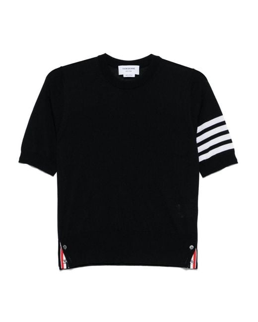 Thom Browne Black Wool Crewneck Sweater