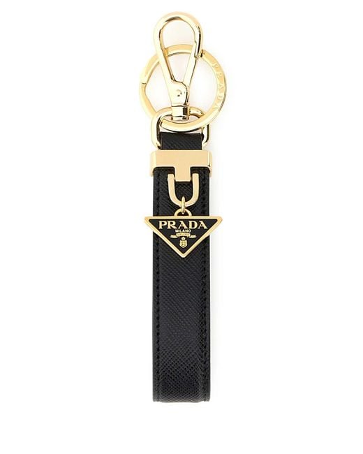 Prada Multicolor Leather Key Ring for men