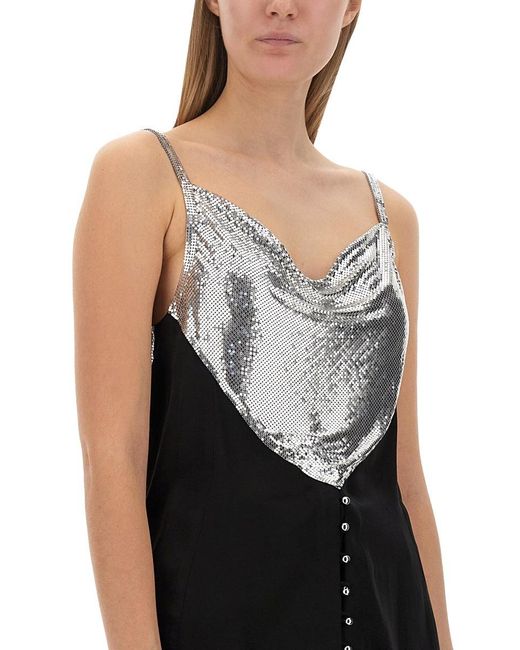 Rabanne Black Top With Inserts