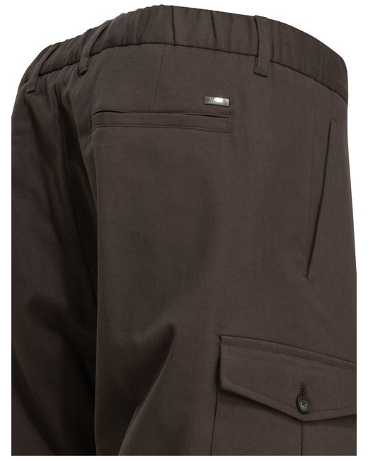 Herno Katoenen Cargoshort in het Gray