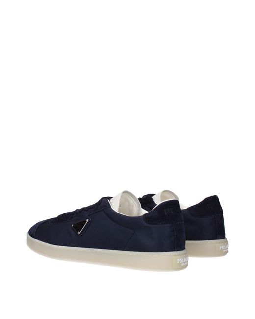 Prada Blue Sneakers Uomo Tessuto Blu for men