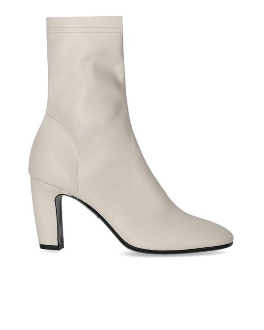 Strategia White Zhaira Heeled Ankle Boot