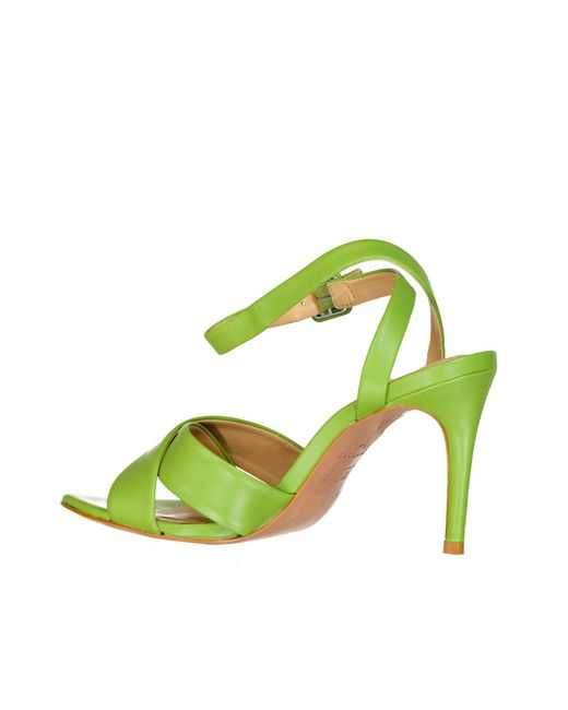 Carrano Green Leather Sandals