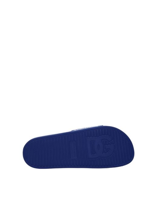Dolce & Gabbana Blue Dolce&Gabbana Slippers And Clogs/ Rubber