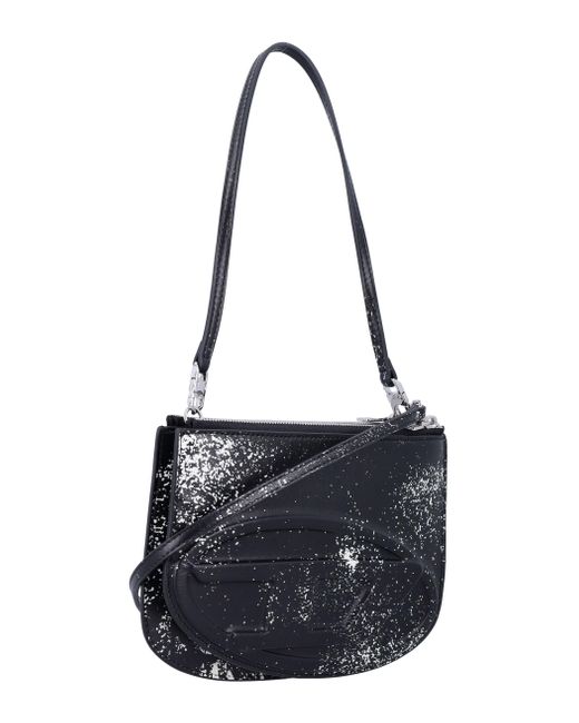 DIESEL Black 1-Dr Twin Leather Shoulder Bag