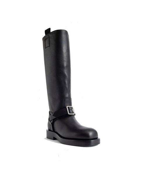 Burberry Saddle High Boots in het Black