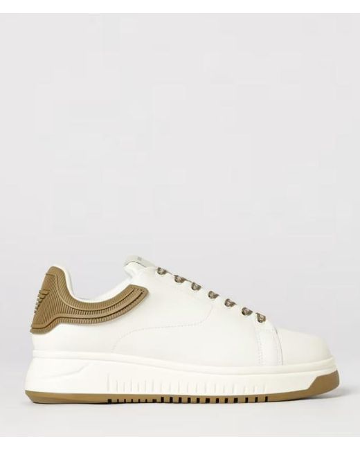 Emporio Armani Natural Leather Sneakers for men