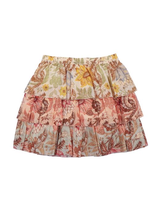Zimmermann Pink Daylight Kids Tiered Skirt