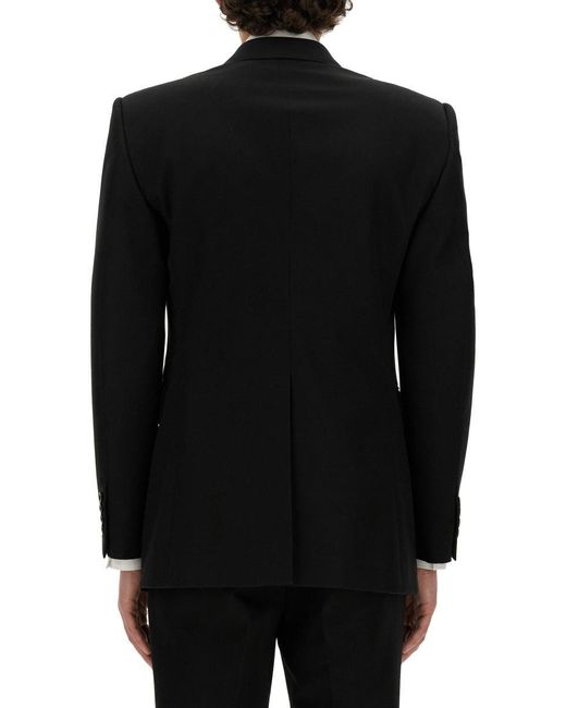 McQueen Black Double-Breasted Jacket for men