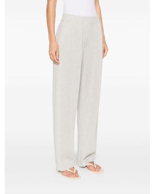 Pantalon À Design Côtelé Brunello Cucinelli en coloris White