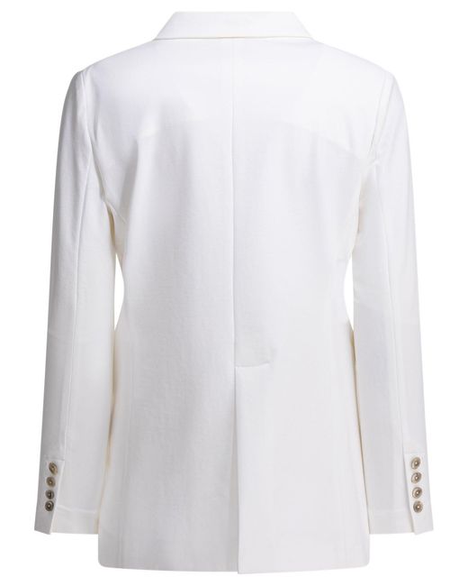 Herno Double-breasted Blazer Jackets And Coats White