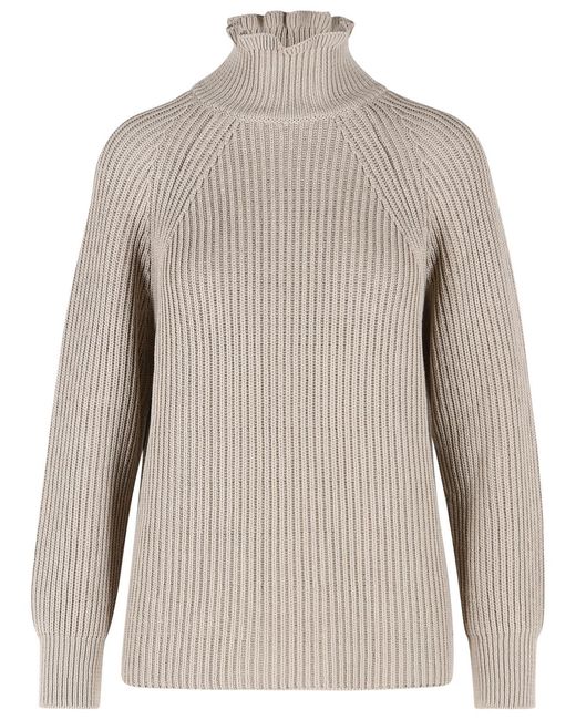 Max Mara Natural 'Camino' Oversized Sand Cotton Cordonetto Sweater