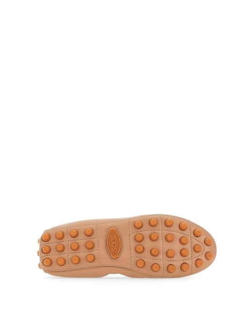Tod's White Leather Bubble Ballerina