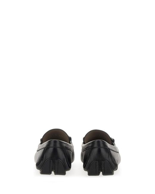 Ferragamo Black Moccasin Gancini
