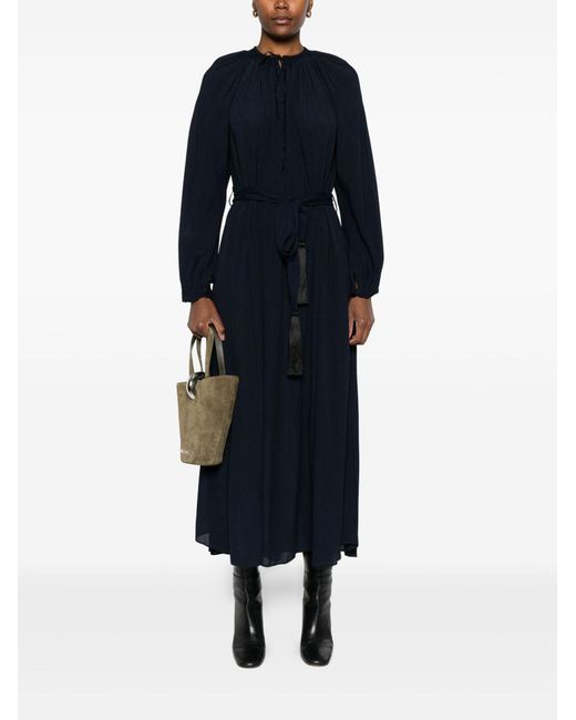 Forte_forte Blue Crepe De Chine Long Dress