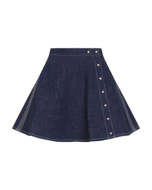Céline Blue Peplum Skirt