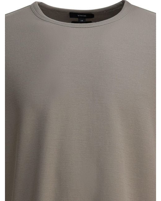Vince Katoenen T-shirt Met Ronde Hals in het Gray voor heren