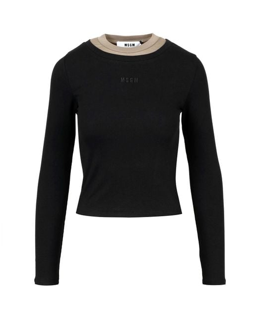 MSGM Black T -Shirts und Polos