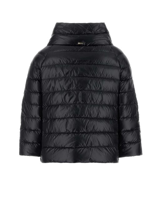 Herno Black Nylon Down Jacket