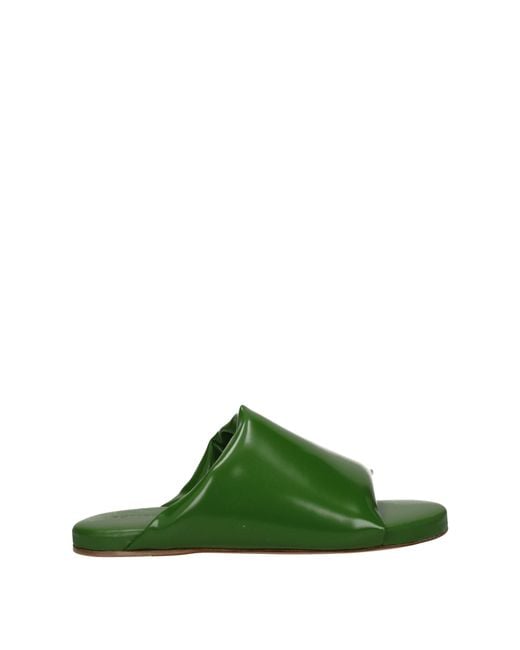 Bottega Veneta Green Sandals And Clogs/Chili Pepper Leather