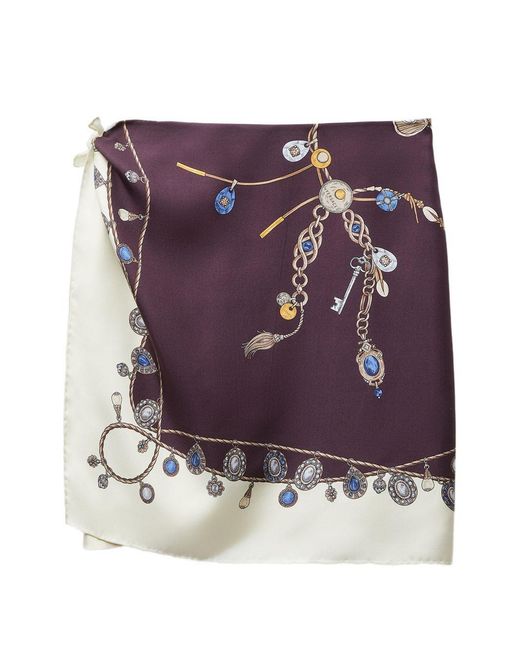 Versace Stolen Jewels Mini-Rok Met Print in het Purple