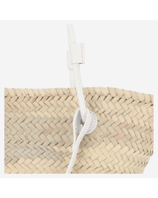 Filippo Catarzi 1910 Natural Straw Bag With Logo