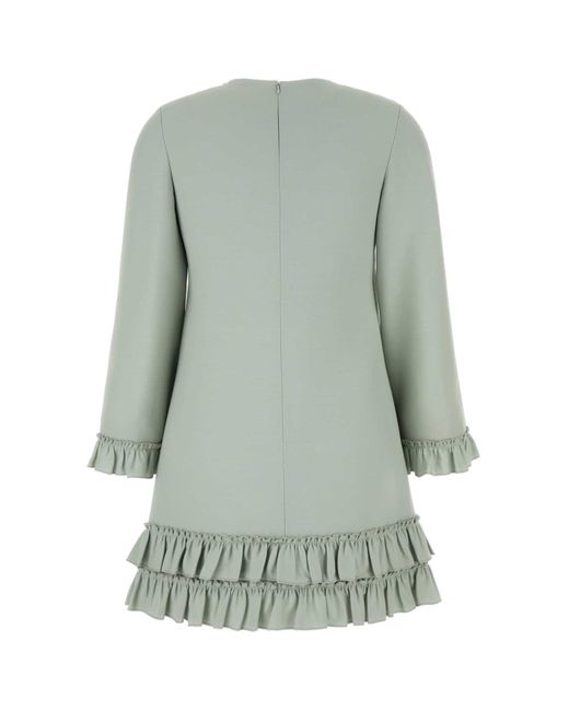 Valentino Garavani Green Mint Wool Blend Mini Dress