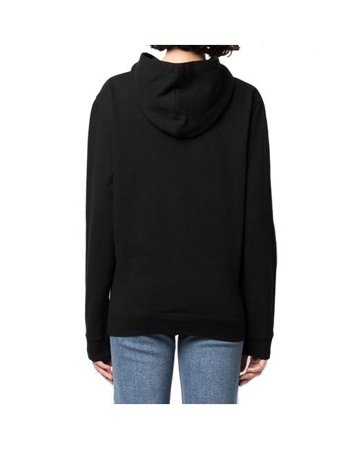 Sudadera con capucha del logotipo de Saint Laurent de color Black