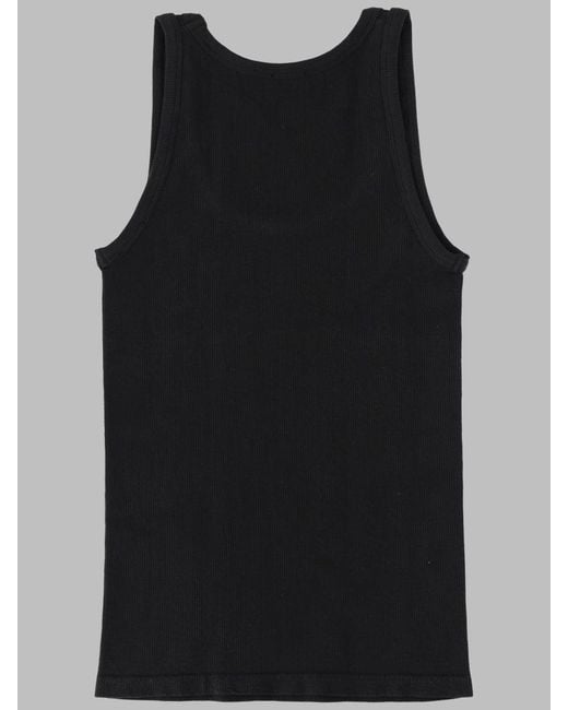 MM6 by Maison Margiela Black Tank Top Elasticizzato