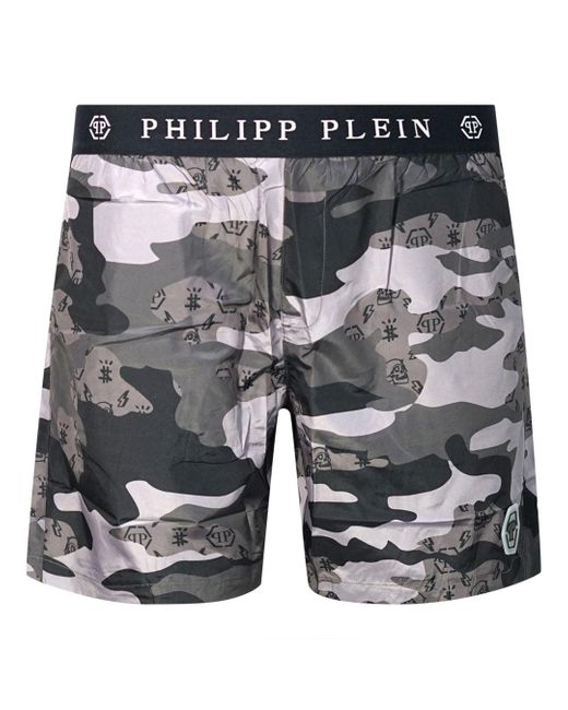 Cupp12M01 98 Schwimmshorts Philipp Plein pour homme en coloris Gris | Lyst