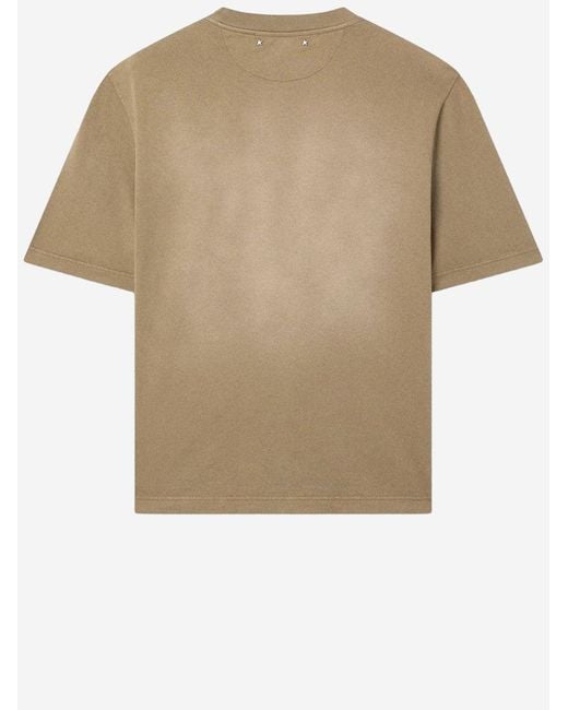 Golden Goose Deluxe Brand Natural Cotton T Shirt With Logo