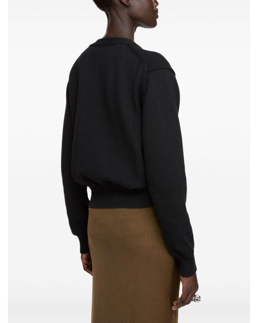 Acne Black Cotton Cardigan