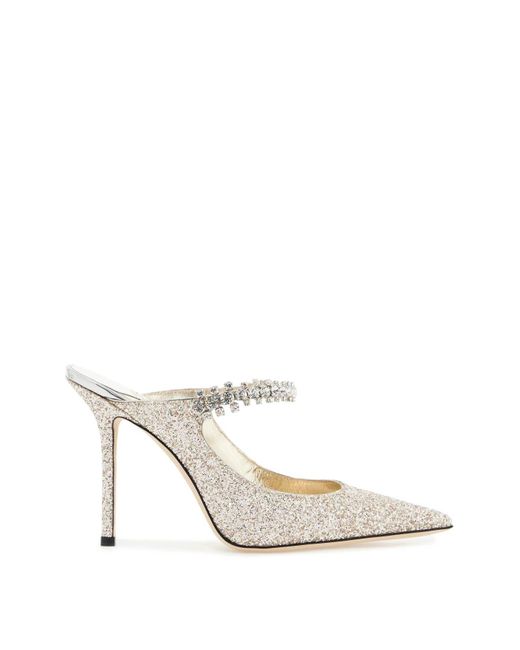 Jimmy Choo Metallic Bing 100 Glitter Stoff M