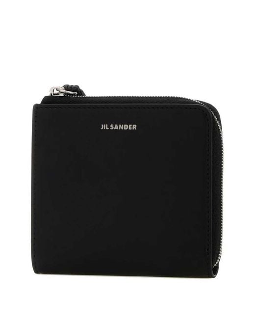 Jil Sander Black Zip-Around Wallet for men