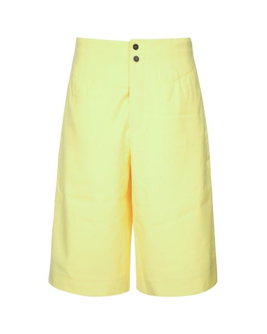Jacquemus Yellow Solid Shorts for men