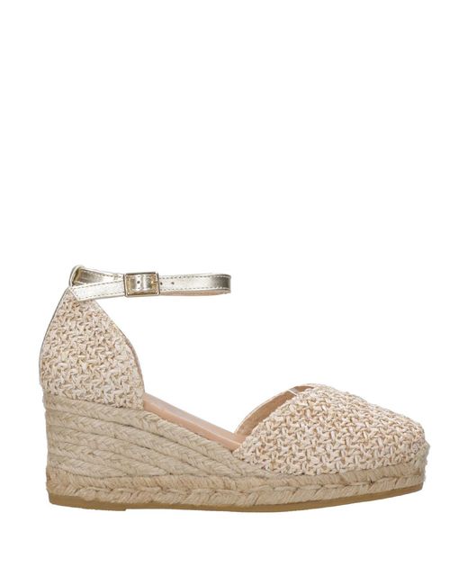 Sandales d' dorées Espadrilles en coloris Natural
