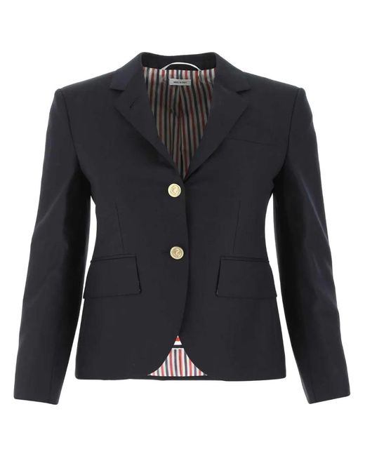 Thom Browne Blue High Armhole Sport Coat Fit 3