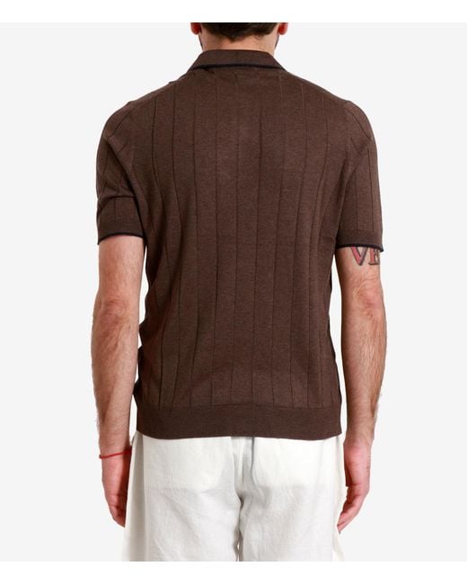 Gran Sasso Brown T Shirts And Polos